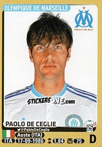 Cromo Paolo De Ceglie - FOOT 2015-2016 n. 220 - Panini