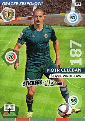 Cromo Piotr Celeban - Ekstraklasa 2015-2016. Adrenalyn XL n. 129 - Panini