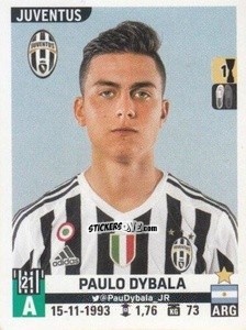 Cromo Paulo Dybala - Calciatori 2015-2016 n. 318 - Panini