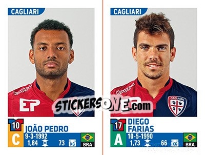 Cromo João Pedro / Diego Farias - Calciatori 2015-2016 n. 636 - Panini