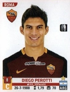 Figurina Diego Perotti - Calciatori 2015-2016 n. A38 - Panini