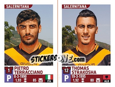 Cromo Pietro Terracciano / Thomas Strakosha - Calciatori 2015-2016 n. 751 - Panini