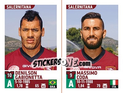 Figurina Denilson Gabionetta / Massimo Coda - Calciatori 2015-2016 n. 759 - Panini