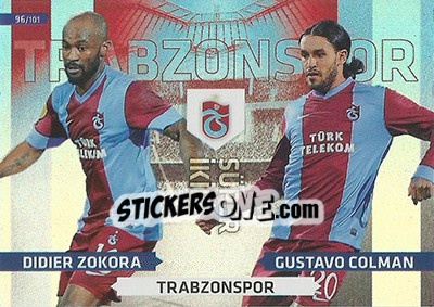 Cromo Didier Zokora / Gustavo Colman - Turkey Süper Gol 2013-2014. Adrenalyn XL n. 96 - Panini