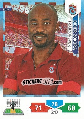 Cromo Didier Zokora - Turkey Süper Gol 2013-2014. Adrenalyn XL n. 53 - Panini