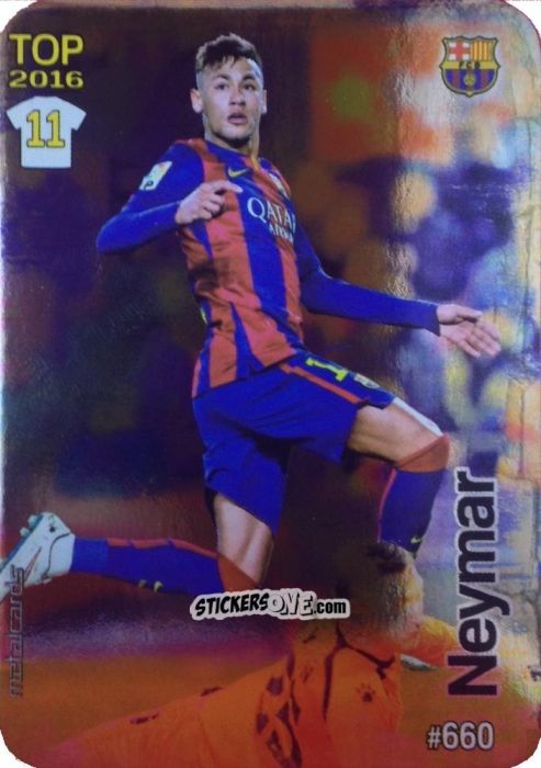 Figurina Neymar - Las Fichas Quiz De La Liga 2015-2016 n. 660 - Mundicromo