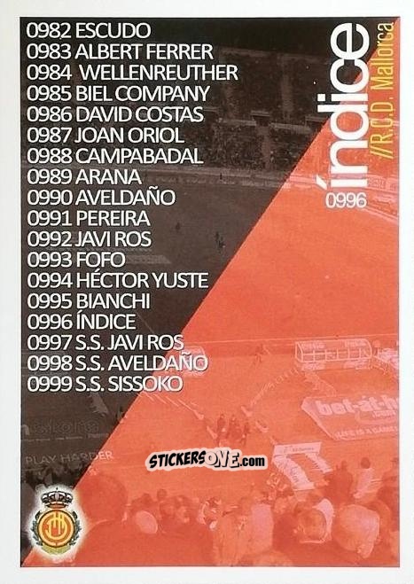 Cromo Índice - Las Fichas Quiz De La Liga 2015-2016 n. 996 - Mundicromo