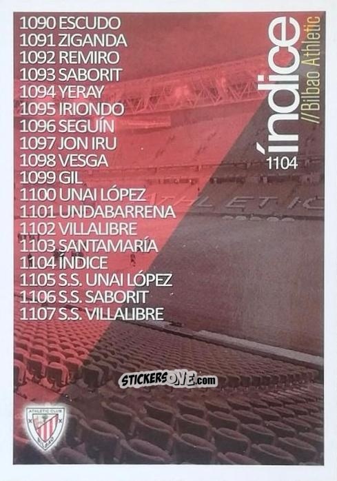Cromo Índice - Las Fichas Quiz De La Liga 2015-2016 n. 1104 - Mundicromo