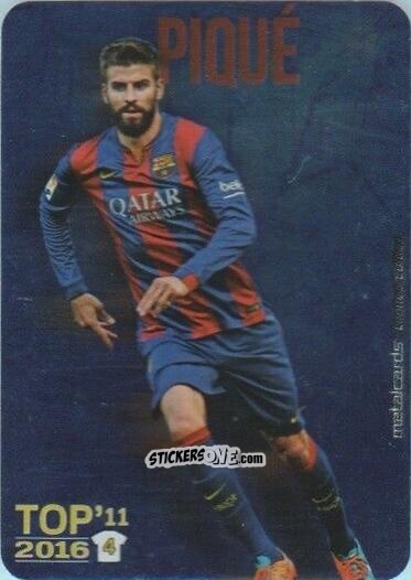 Sticker Piqué - Las Fichas Quiz De La Liga 2015-2016 n. T4 - Mundicromo