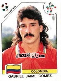 Cromo Gabriel Jaime Gomez - FIFA World Cup Italia 1990 n. 296 - Panini