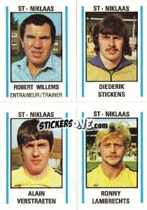 Cromo Robert Willems / Diederik Stickens / Alain Verstraeten / Ronny Lambrechts - Football Belgium 1979-1980 n. 412 - Panini