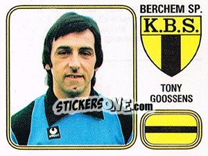Cromo Tony Goossens - Football Belgium 1980-1981 n. 61 - Panini