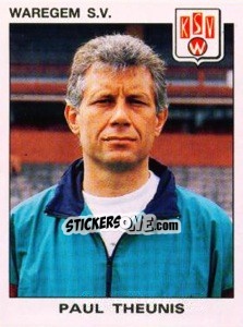 Cromo Paul Theunis - Football Belgium 1992-1993 n. 314 - Panini