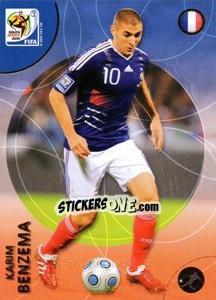 Figurina Karim Benzema - FIFA World Cup South Africa 2010. Premium cards n. 110 - Panini