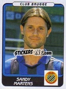 Sticker Sandy Martens - Football Belgium 2001-2002 n. 105 - Panini