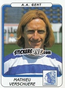 Cromo Mathieu Verschuere - Football Belgium 2001-2002 n. 162 - Panini