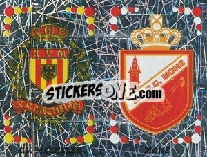 Figurina Badge K.V. Mechelen / Badge Mons - Football Belgium 2001-2002 n. 382 - Panini