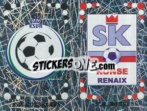 Figurina Badge S.V. Roeselare / Badge S.K. Ronse - Football Belgium 2001-2002 n. 385 - Panini
