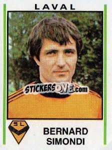 Figurina Bernard Simondi - Football France 1980-1981 n. 72 - Panini