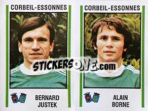 Figurina Bernard Justek / Alain Borne - Football France 1980-1981 n. 379 - Panini