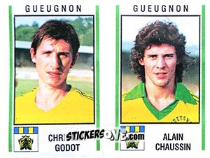 Figurina Christian Godot / Alain Chaussin - Football France 1980-1981 n. 396 - Panini
