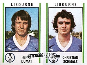 Sticker Henry Dumat / Christian Schmalz - Football France 1980-1981 n. 402 - Panini