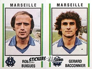 Figurina Robert Buigues / Gerard Bacconnier - Football France 1980-1981 n. 410 - Panini