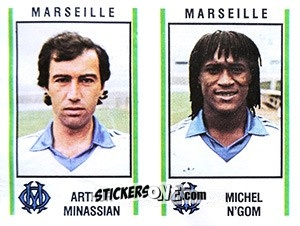 Cromo Arthur Minassian /  Michel N'Gom - Football France 1980-1981 n. 411 - Panini