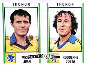 Figurina Michel Jean / Rodolphe Costa - Football France 1980-1981 n. 448 - Panini