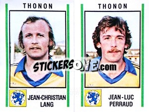 Figurina Jean-Christian Lang / Jean-Luc Perraud - Football France 1980-1981 n. 450 - Panini