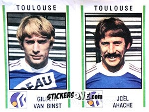 Figurina Gilbert Van Binst / Joel Ahache - Football France 1980-1981 n. 454 - Panini