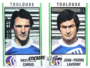 Cromo Raymond Camus / Jean-Pierre Laverny - Football France 1980-1981 n. 455 - Panini