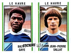 Cromo Badou Gaye / Jean-Pierre Sallat - Football France 1980-1981 n. 509 - Panini