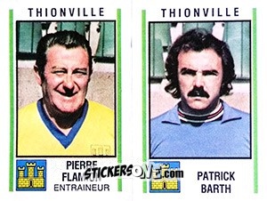 Figurina Pierre Flamion / Patrick Barth - Football France 1980-1981 n. 569 - Panini