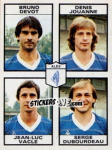 Figurina Bruno Devot / Denis Jouanne / Jean-Luc Vacle / Serge Dubourdeau - Football France 1983-1984 n. 382 - Panini