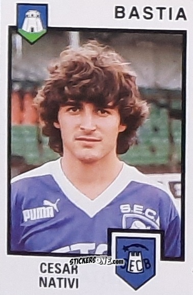 Figurina Cesar Nativi - Football France 1984-1985 n. 20 - Panini