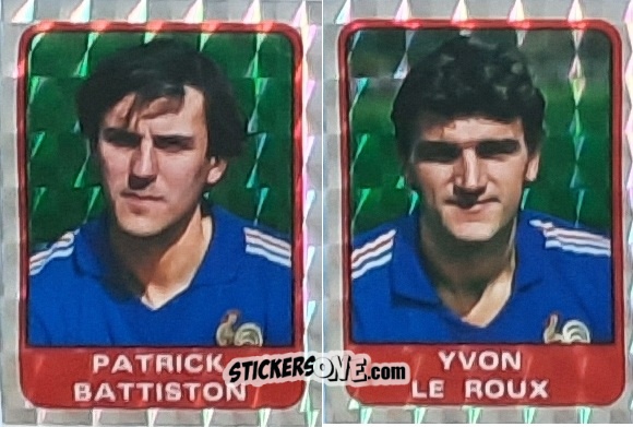 Figurina Patrick Battiston / Yvon Le Roux - Football France 1984-1985 n. 217 - Panini