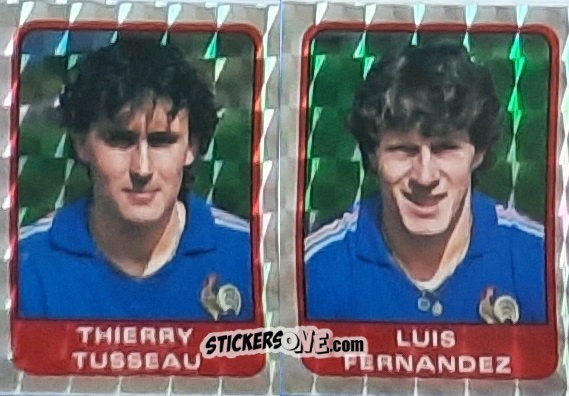 Sticker Thierry Tusseau / Luis Fernandez - Football France 1984-1985 n. 219 - Panini