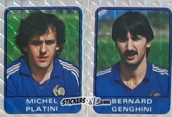 Cromo Michel Platini / Bernard Genghini - Football France 1984-1985 n. 221 - Panini