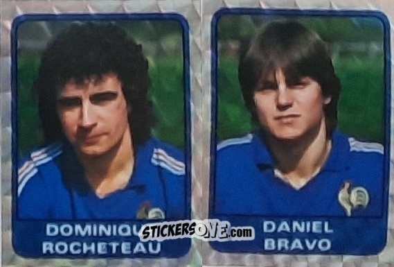 Figurina Dominique Rocheteau / Daniel Bravo - Football France 1984-1985 n. 224 - Panini