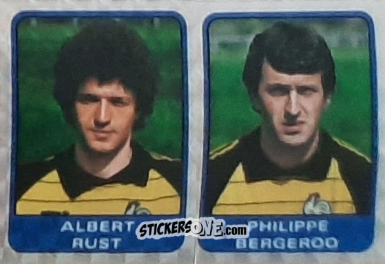 Cromo Albert Rust / Philippe Bergeroo - Football France 1984-1985 n. 225 - Panini