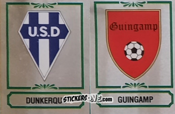 Figurina Ecusson Dunkerque / Guingamp - Football France 1984-1985 n. 346 - Panini