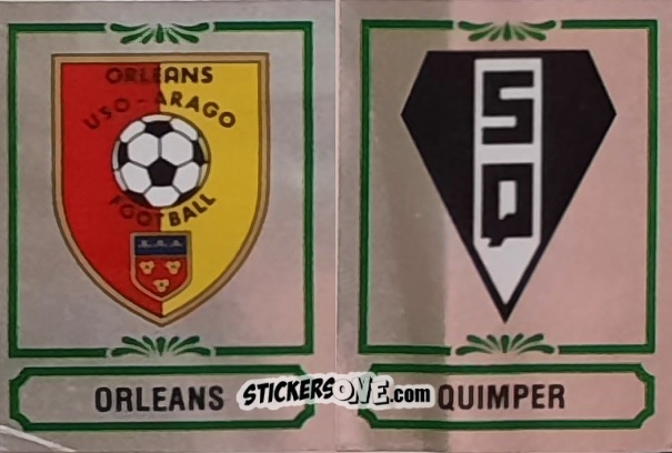 Figurina Ecusson Orleanaise / Stade Quimperois - Football France 1984-1985 n. 348 - Panini