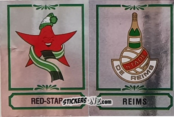 Figurina Ecusson Red-Star/ Stade Reims - Football France 1984-1985 n. 349 - Panini