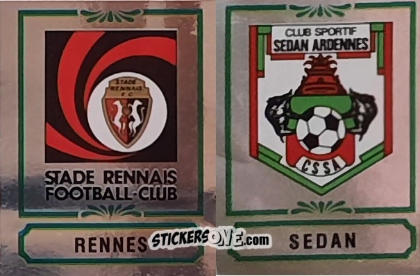 Figurina Ecusson Stade Rennais / Sedan-Ardennes - Football France 1984-1985 n. 350 - Panini