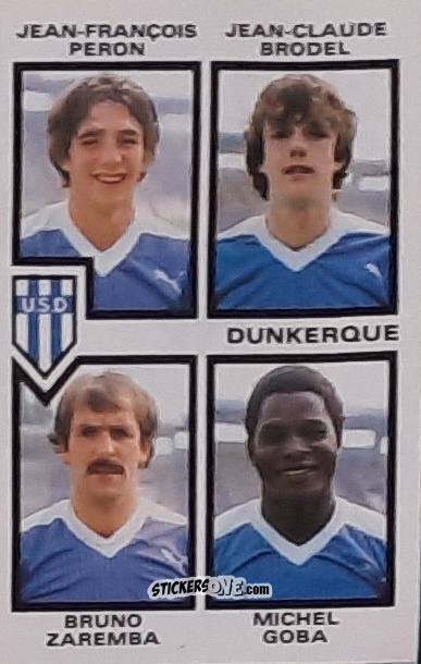Figurina Jean-Francois Peron / Jean-Claude Brodel / Bruno Zaremba / Michel Goba - Football France 1984-1985 n. 372 - Panini