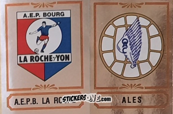 Figurina Ecusson La Roche / Olympique Ales - Football France 1984-1985 n. 406 - Panini