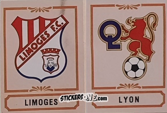 Figurina Ecusson Limoges / Olympique Lyonnais - Football France 1984-1985 n. 410 - Panini