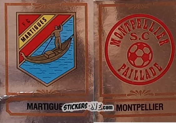 Figurina Ecusson Martigues / Montpellier - Football France 1984-1985 n. 411 - Panini