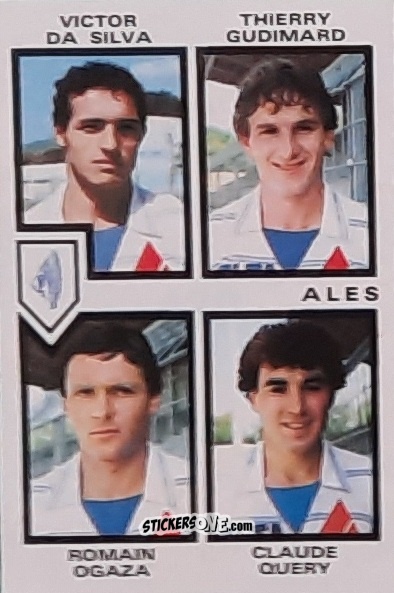 Figurina Victor Da Silva / Thierry Gudimard / Romain Ogaza / Claude Query - Football France 1984-1985 n. 420 - Panini